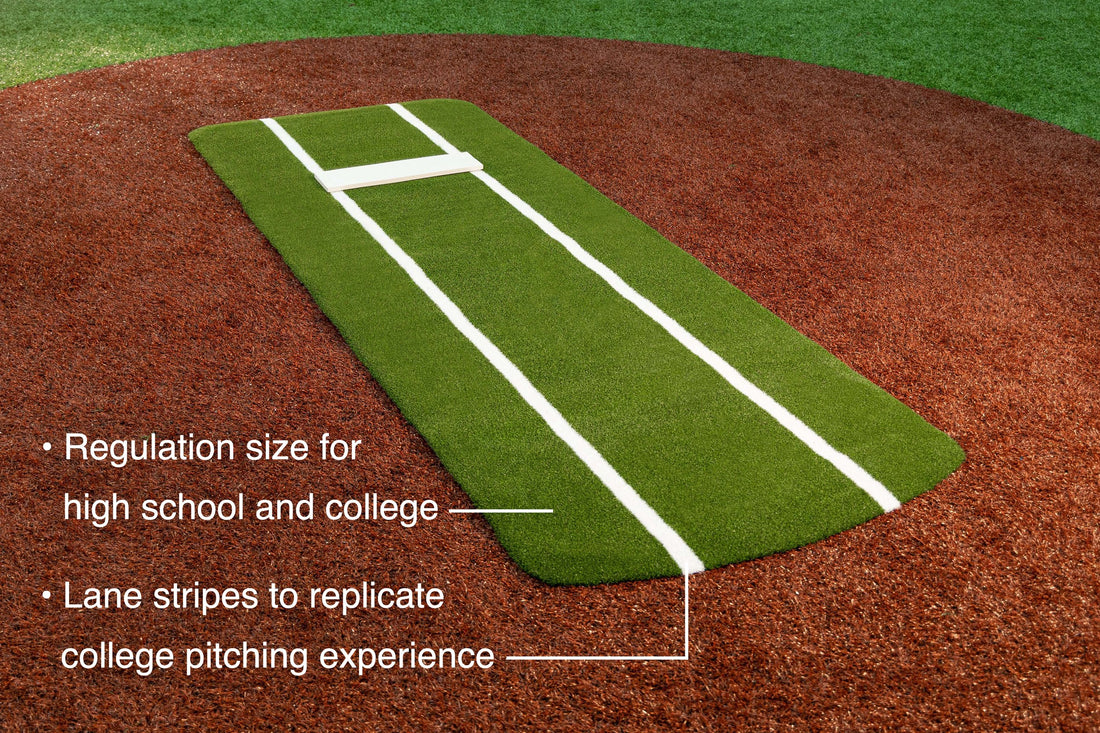 Protect your turf – and your softball pitcher – with a wider and longer Game Mat